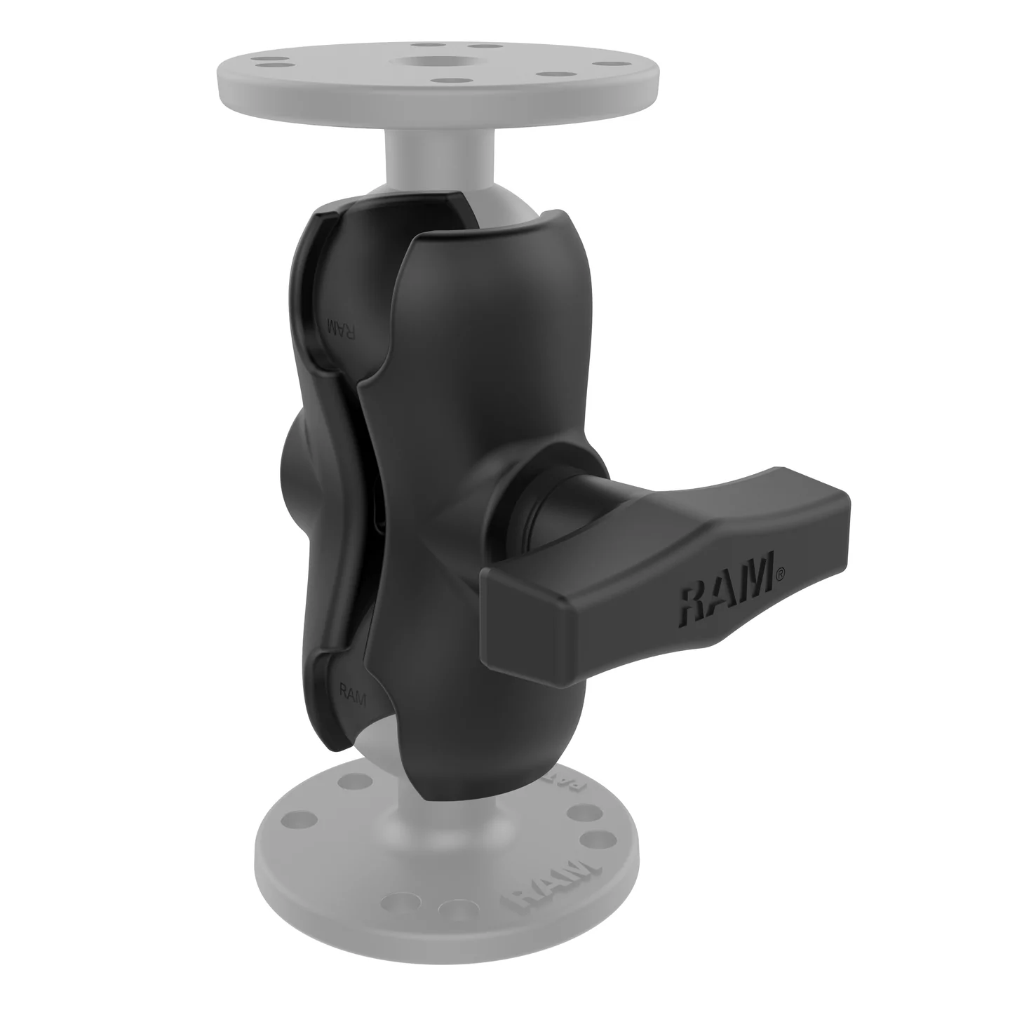 RAM-201U-B - RAM Mounts Short Double Socket Arm for 1.5" Ball - Image 2