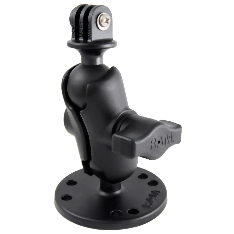 RAM-B-138-A-GOP1U - RAM Mounts Drill-Down Double Ball Mount with Universal Action Camera Adapter - Image 3