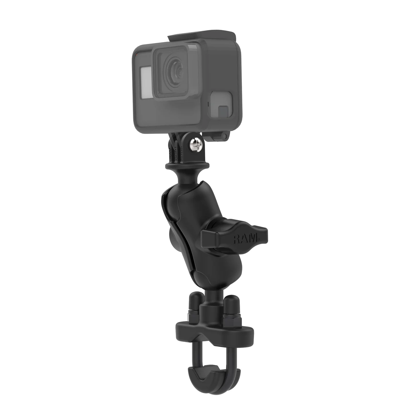 RAM-B-149Z-A-GOP1U - RAM Mounts Handlebar U-Bolt Double Ball Mount with Universal Action Camera Adapter - Image 4