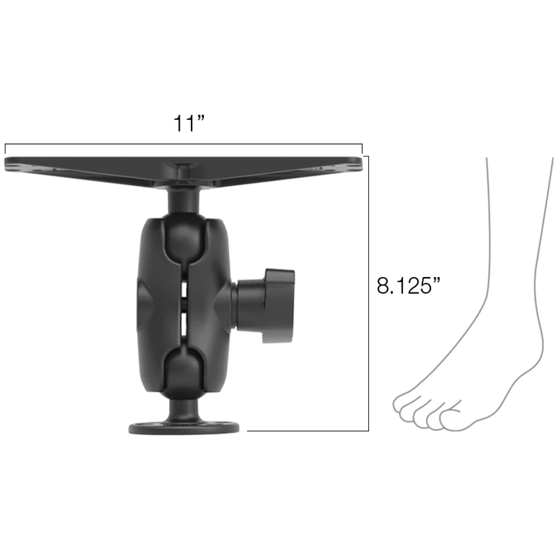 RAM-D-111U-C - RAM Mounts Large Marine Electronics Mount – Short Arm - Image 3