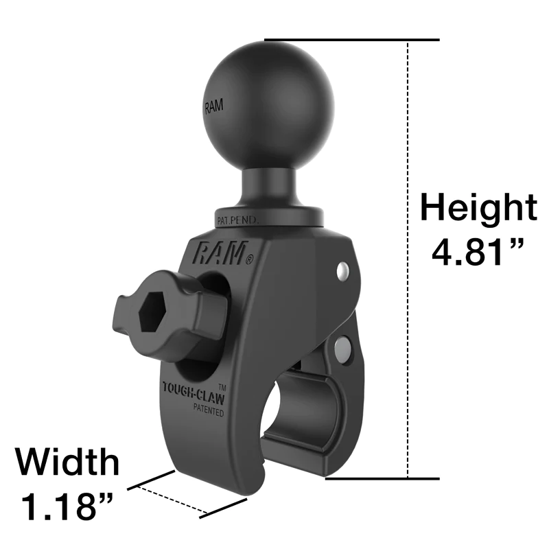 RAP-400U - RAM Mounts Tough-Claw Small Clamp Ball Base - Image 2