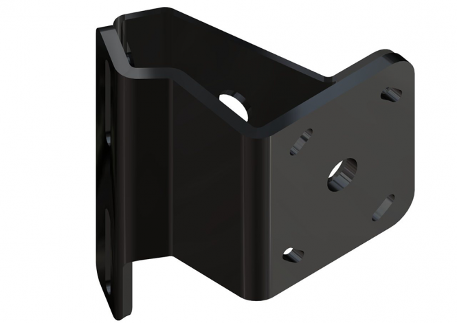 Braced Side Mount to Jackplate 2 inch Setback 2 inch Rise Starboard Side Black