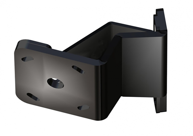 Braced Side Mount to Jackplate 2 inch Setback 6 inch Rise Port Side Black