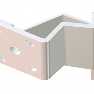 Braced Side Mount to Jackplate 2 inch Setback 6 inch Rise Port Side White