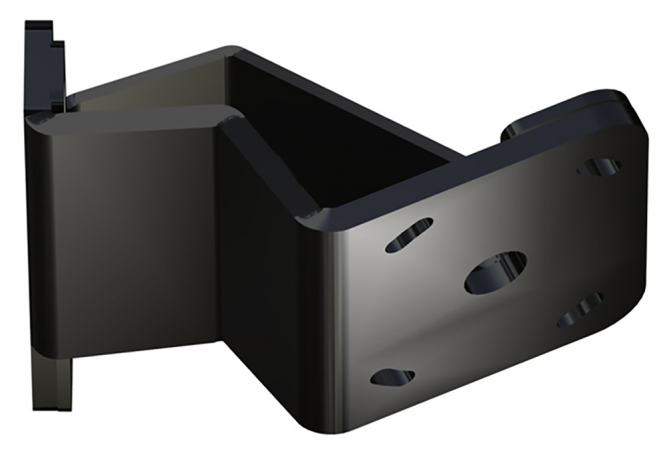 Braced Side Mount to Jackplate 2 inch Setback 6 inch Rise Starboard Side Black