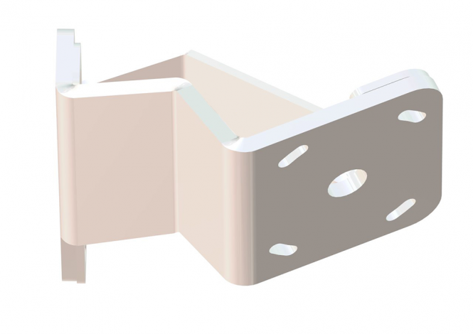 Braced Side Mount to Jackplate 2 inch Setback 6 inch Rise Starboard Side White