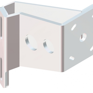 Braced Side Mount to Jackplate 5 inch Setback 4 inch Rise Starboard Side White