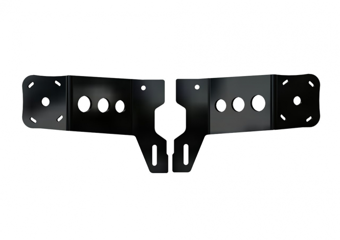 Dual Mounts Between Jackplate or Transom and Motor 2 inch Setback 3 inch Rise Black