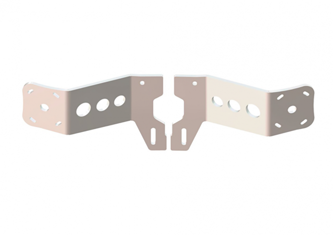 Dual Mounts Between Jackplate or Transom and Motor 2 inch Setback 3 inch Rise White