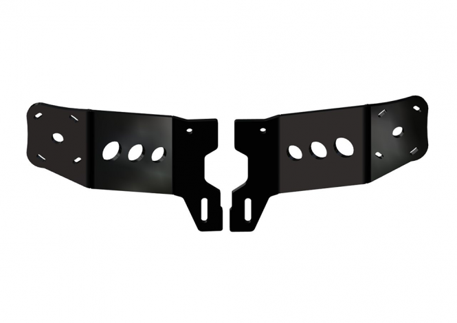 Dual Mounts Between Jackplate or Transom and Motor 2 inch Setback 6 inch Rise Black