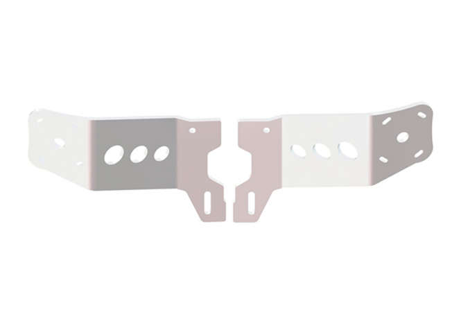 Dual Mounts Between Jackplate or Transom and Motor 2 inch Setback 6 inch Rise White