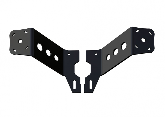 Dual Mounts Between Jackplate or Transom and Motor 5 inch Setback 6 inch Rise Black