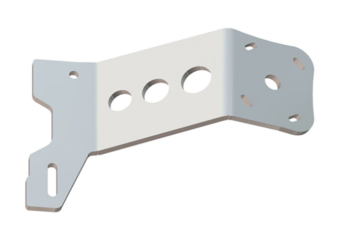 Between Jackplate or Transom and Motor 2 inch Setback 3 inch Rise Starboard Side White