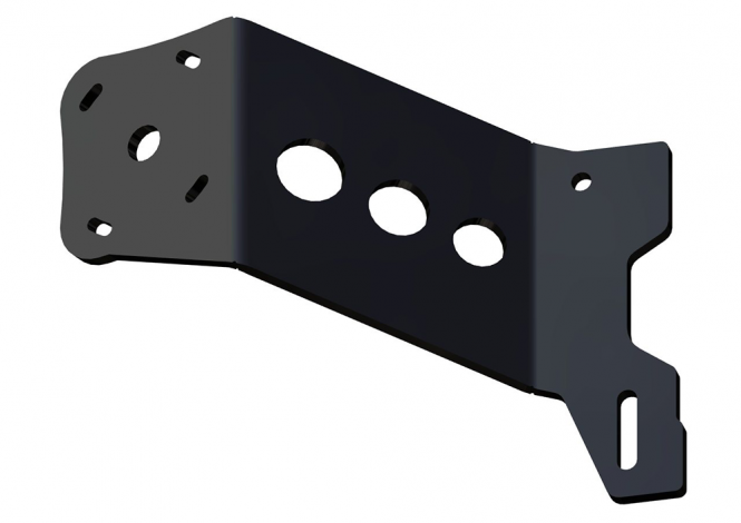 Between Jackplate or Transom and Motor 2 inch Setback 6 inch Rise Port Side Black