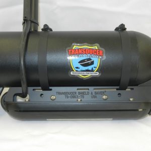 Shield for Lowrance Total Scan and HDS Live Transducers On A Trolling Motor