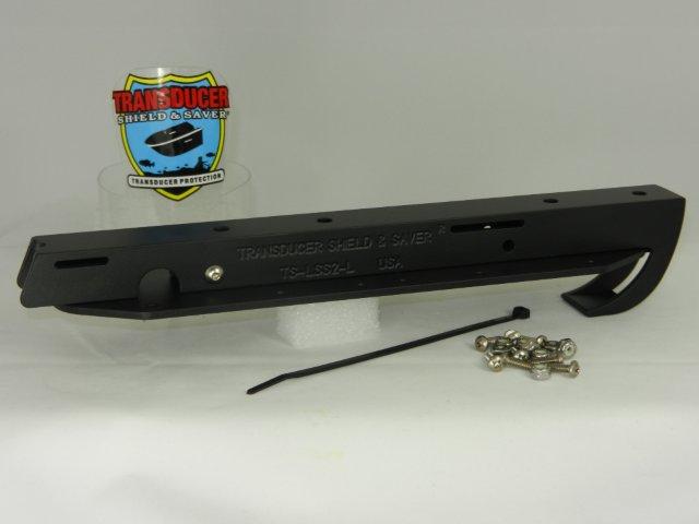 Shield for Lowrance LSS2 Structure Scan Transducer on Jack Plate