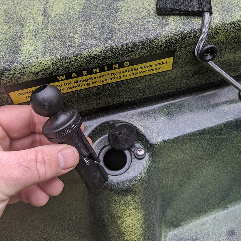 RAP-B-354U - RAM Mounts Wedge 1" Ball Adapter for Scotty and Hobie Sail Port Base - Image 3