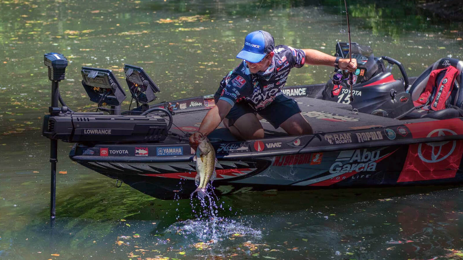 Lowrance electronics action shot