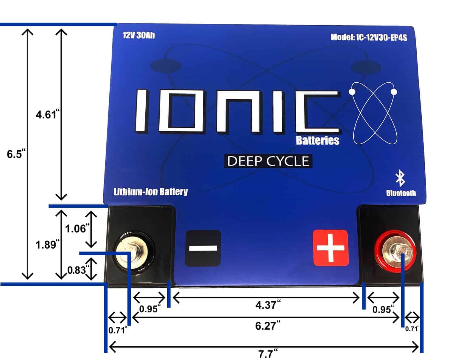 12V 30Ah Deep Cycle Battery With Bluetooth - Image 3
