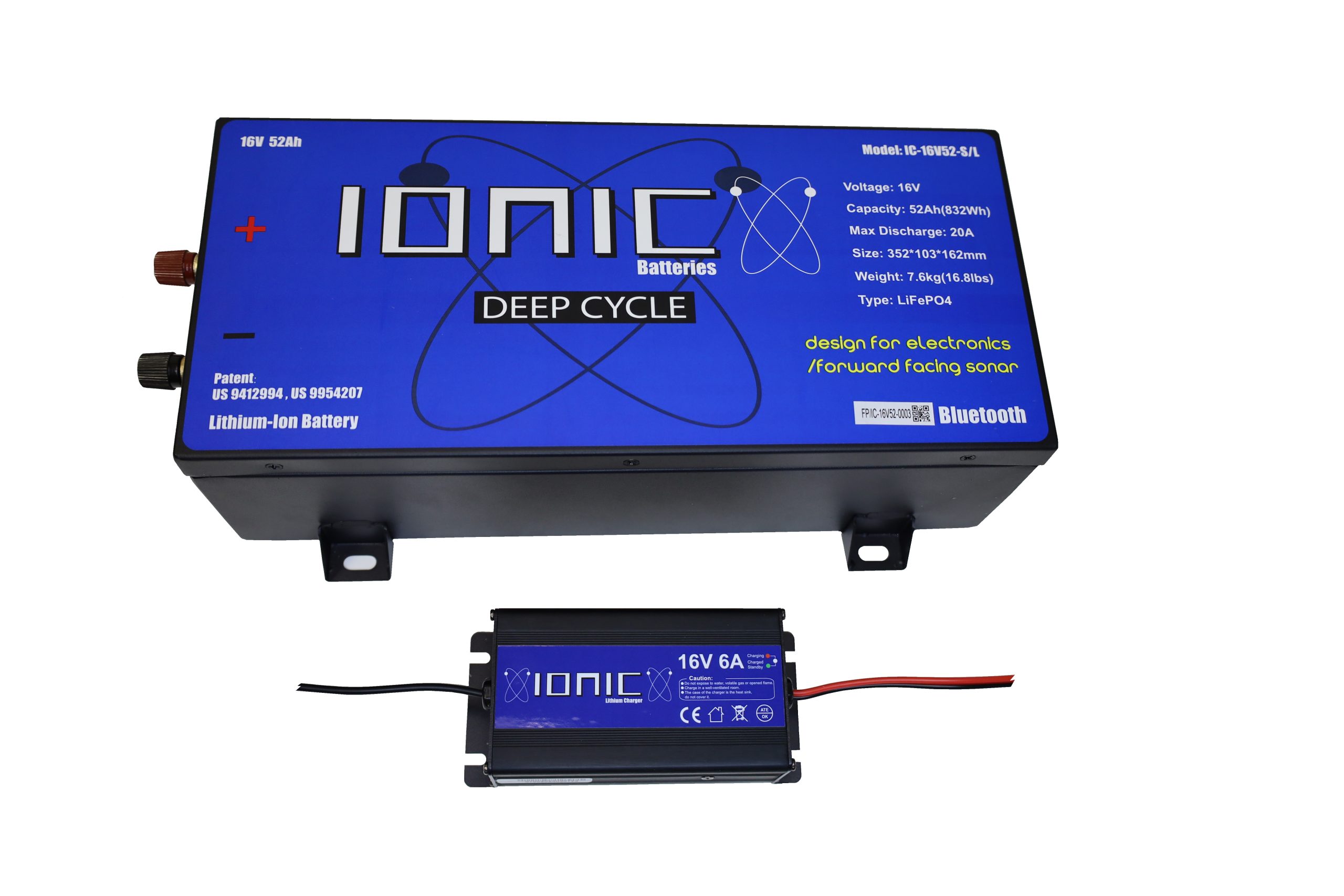 16V 52Ah Marine Electronics Battery And Charger - Image 2